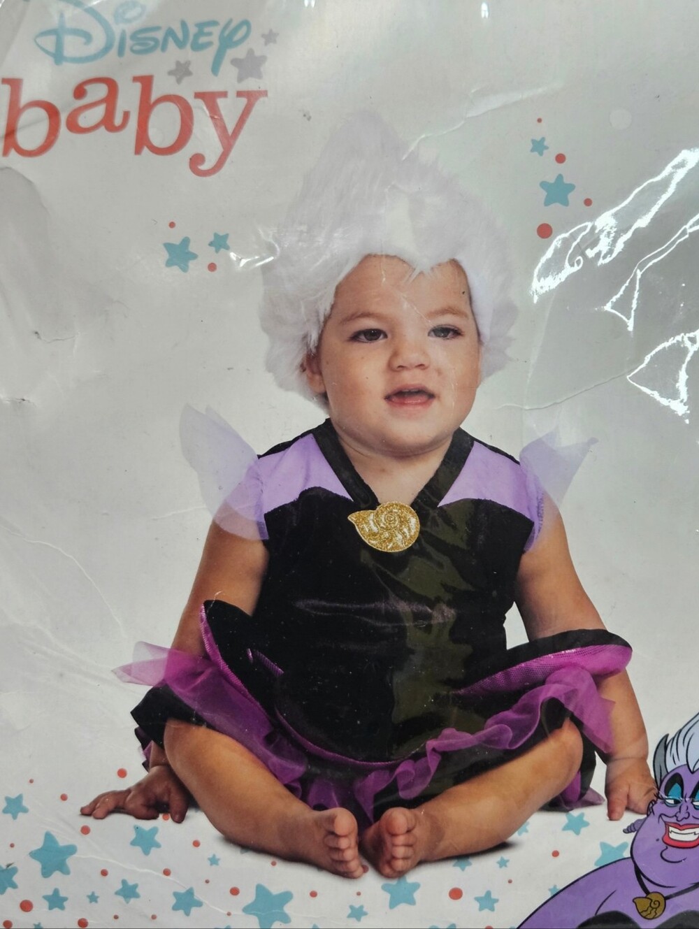 Disney Baby Little Mermaid Movie  Ursula Infant Costume 6-12 Months